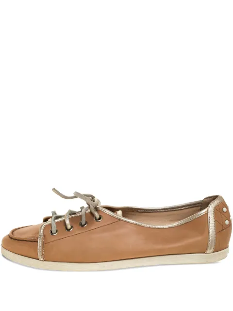 Tod's Vintage pre-owned leather sneakers Neutrals 312423