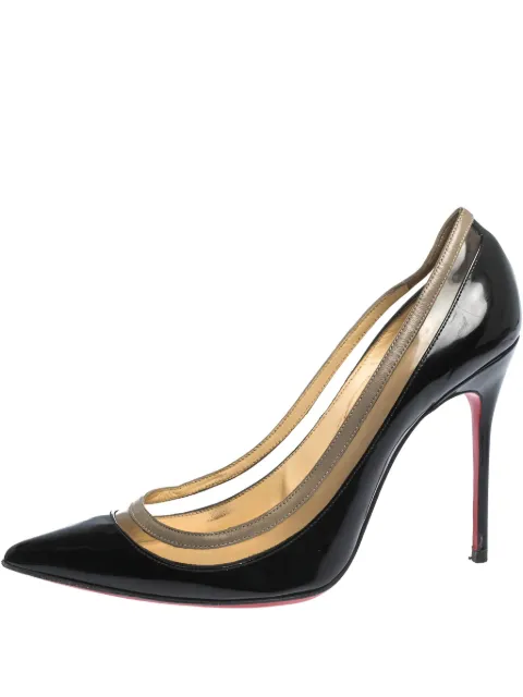 Christian Louboutin Pre-Owned 100mm Paulina patent-leather pumps Black 350450