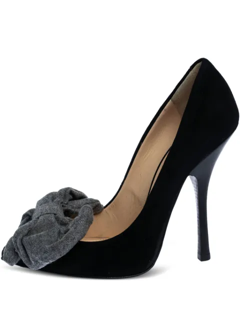 Giuseppe Zanotti Vintage 120mm pointed-toe bow-detailing pumps Black 325767