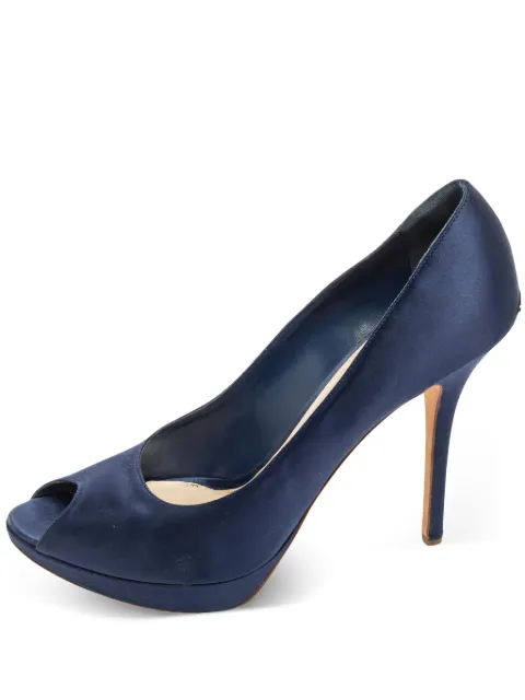 Christian Dior Pre-Owned satin heeled pumps Blue 596726