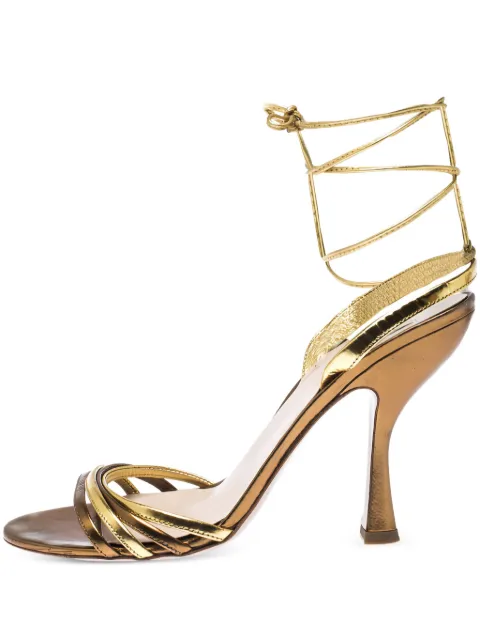 Miu Miu Pre-Owned 110mm leather sandals Gold 229874