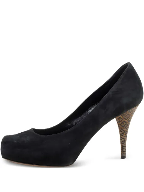 Fendi Pre-Owned 95mm FF-motif pumps Black 326221