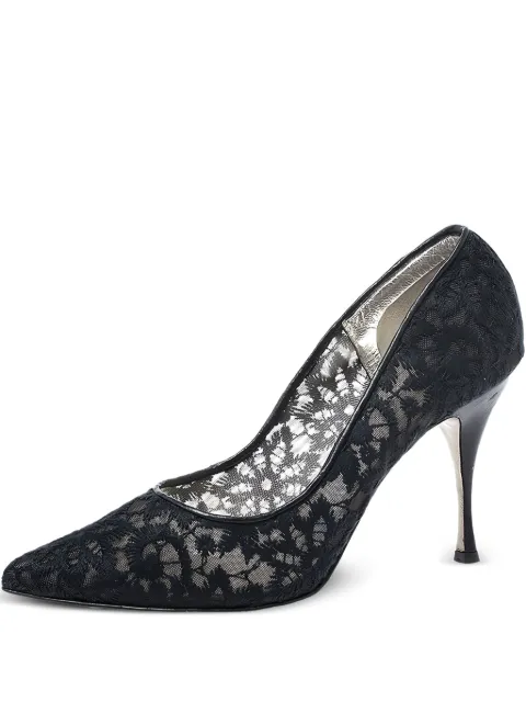Dolce & Gabbana Pre-Owned 100mm lace pumps Black 253011