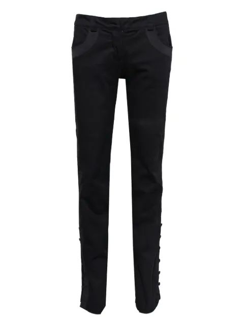 Emporio Armani Pre-Owned button-detailing trousers Black 424088