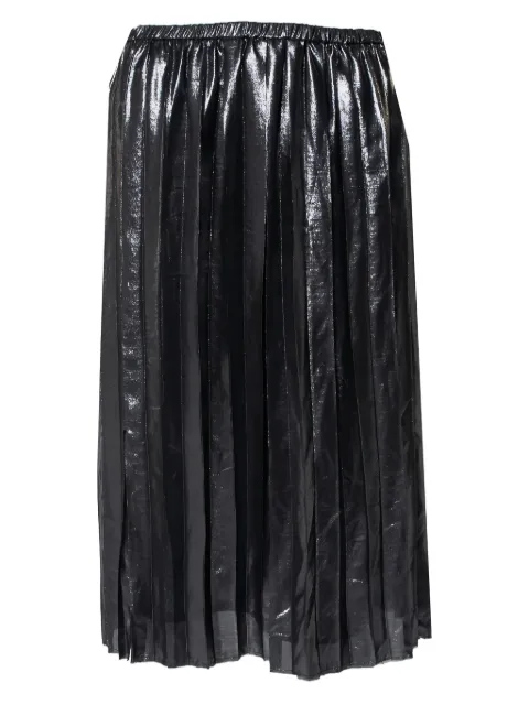 Isabel Marant Vintage pre-owned pleated metallic midi skirt Black 423184