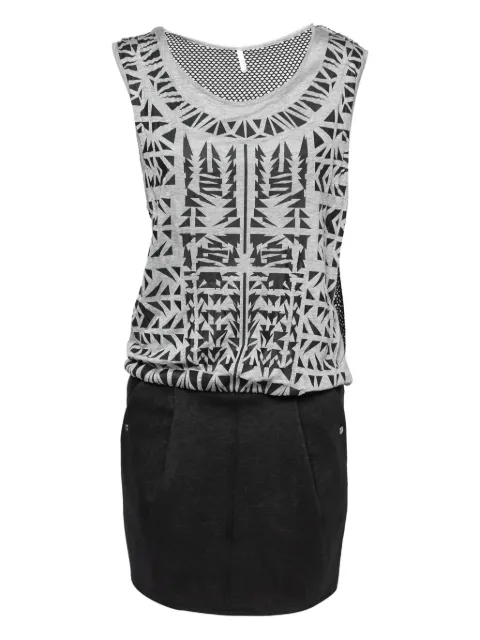 Faith Connexion 2014 pre-owned geometric mesh dress Grey 212465