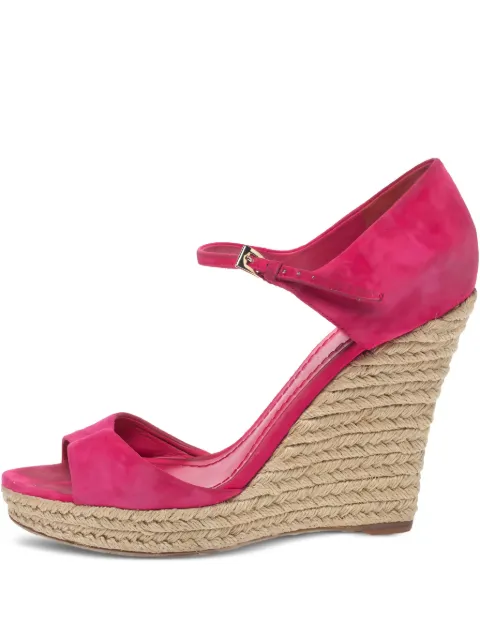 Christian Dior Pre-Owned 125mm espadrille wedge sandals Pink 331361