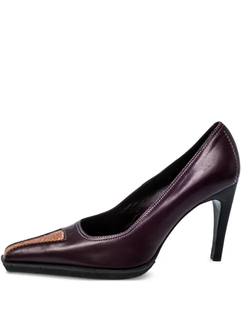 Casadei Vintage 95mm leather heeled pumps Purple 229876