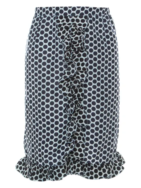 Marni Pre-Owned polka-dot ruffle midi skirt Blue 228406