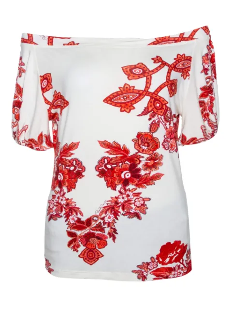 Roberto Cavalli Vintage 2007 floral off-shoulder top White 282366