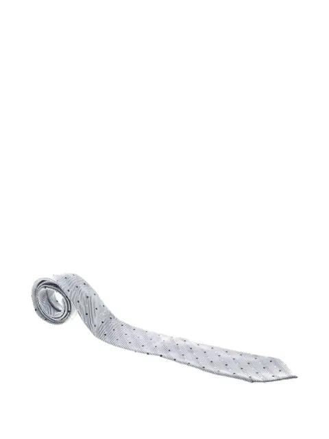 BOSS jacquard polka-dot tie Grey 146466