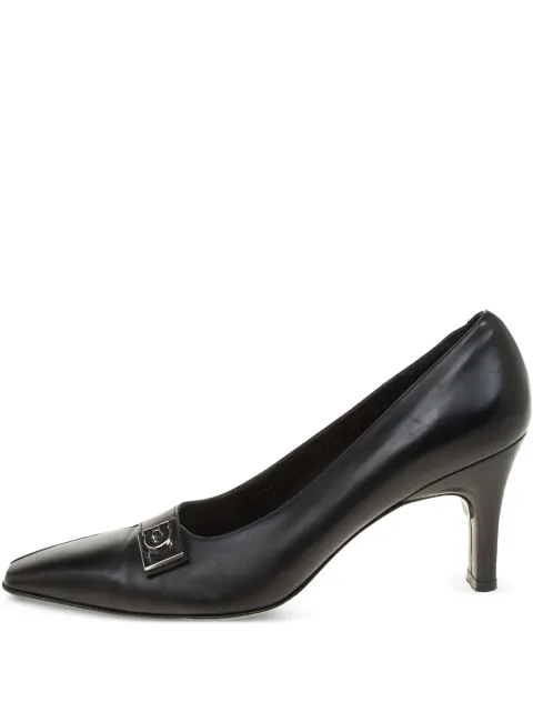 Ferragamo Pre-Owned 70mm leather heeled pumps Black 181754