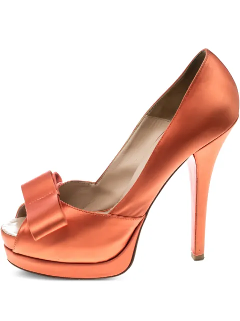 Fendi Pre-Owned 150mm Deco heels Orange 166843
