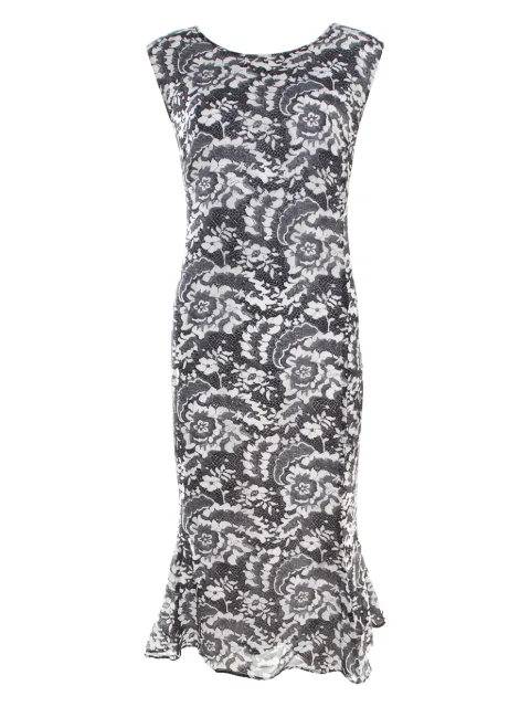 Escada Pre-Owned lace-detailed midi dress White 186507