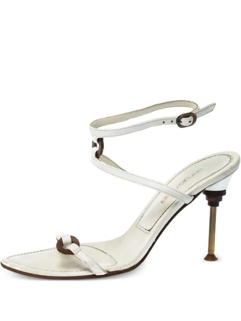 Sergio Rossi Vintage pre-owned 95mm leather sandals White 229869