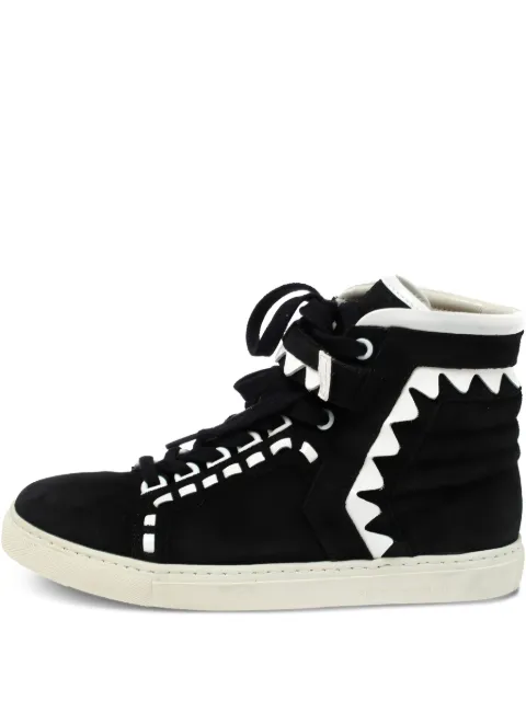 Sophia Webster contrast-stitching high-top sneakers Black 349747