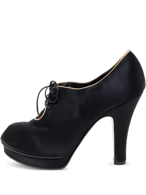 Fendi Pre-Owned 110mm leather ankle boots Black 335916