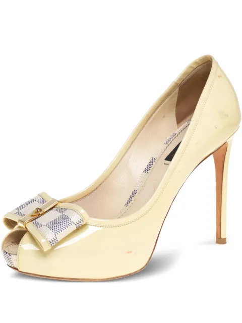 Louis Vuitton Pre-Owned bow-detail heeled pumps Neutrals 402257