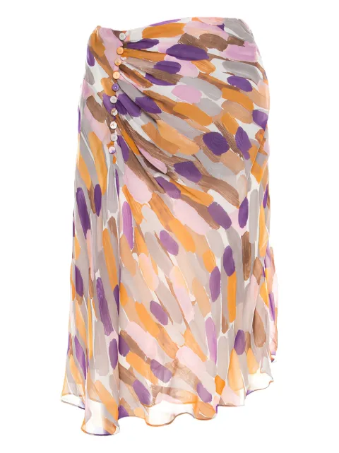Escada Pre-Owned brushstroke-pattern midi skirt 201114