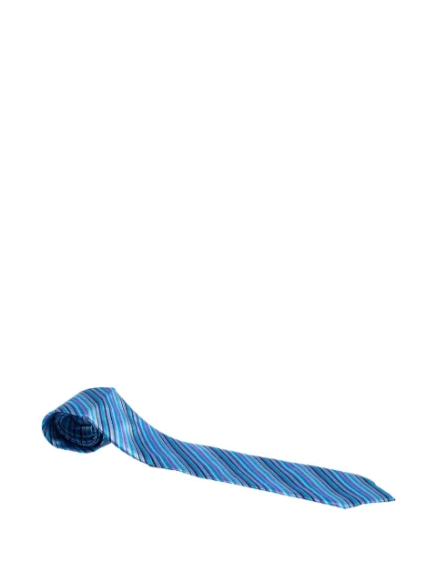 Brioni Vintage pre-owned diagonal-stripe silk tie Blue 278510