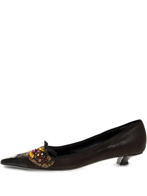 Prada Pre-Owned leather pumps Brown 318639