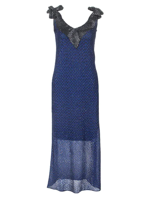 Missoni Pre-Owned v-neck dress Blue 252242