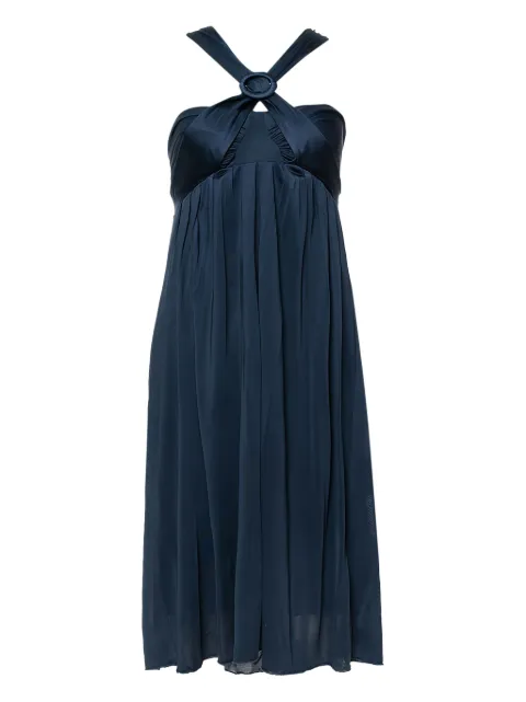 Max Mara pre-owned silk midi dress Blue 336211