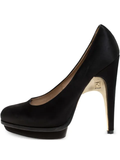 Fendi Pre-Owned 145mm leather heeled pumps Black 275010