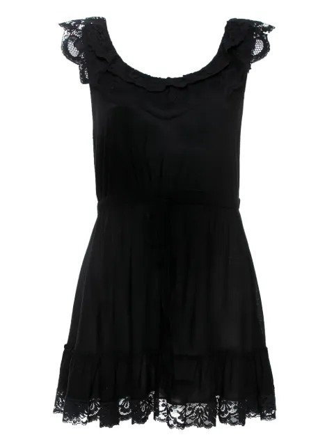 Dolce & Gabbana Pre-Owned lace-trim mini dress Black 268272