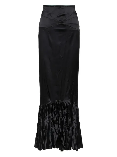 Roberto Cavalli Vintage pleated maxi skirt Black 416993