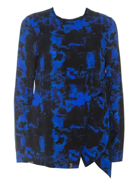 Proenza Schouler pre-owned abstract-print long-sleeve top Blue 253961