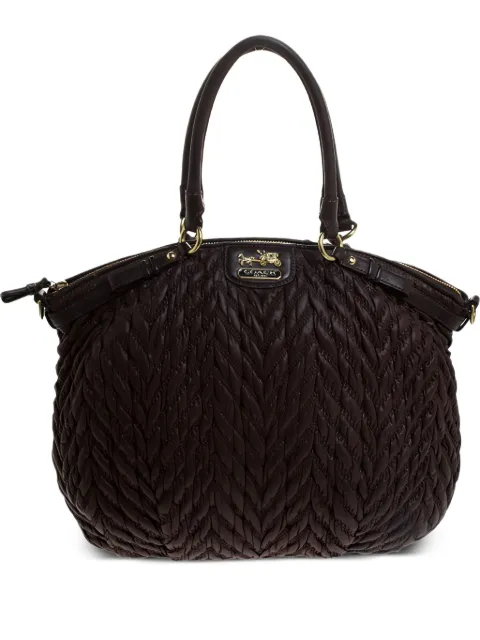 Coach Vintage leather tote bag Brown 268210