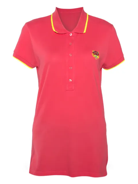 Kenzo Pre-Owned Tiger-embroidered polo top Pink 277682