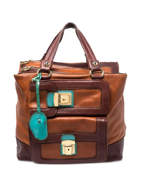 Dolce & Gabbana Pre-Owned leather dual-pocket bag Brown 252940