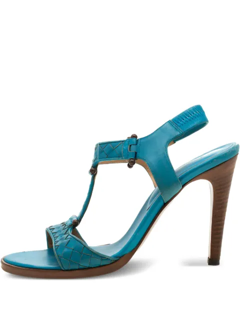 Bottega Veneta Pre-Owned Intrecciato leather sandals Blue 209454