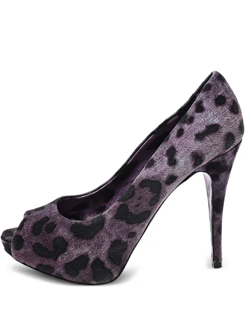 Dolce & Gabbana Pre-Owned 2024 115mm leopard-print pumps Purple 275725