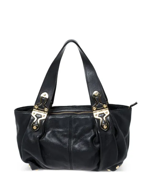 Michael Kors Vintage leather studs shoulder bag Black 258942
