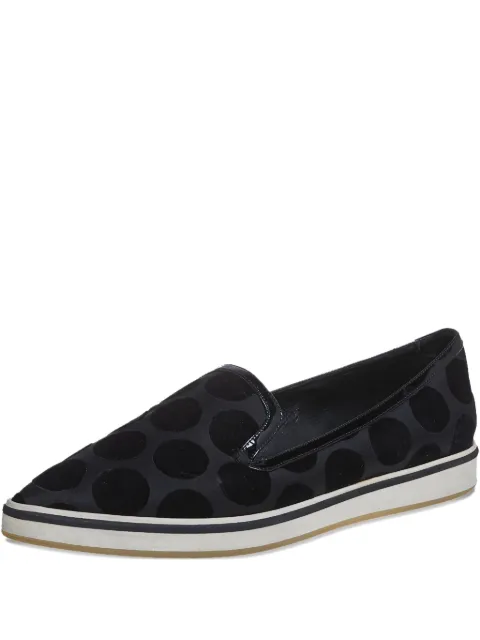 Nicholas Kirkwood velvet polka-dot loafers Black 403117