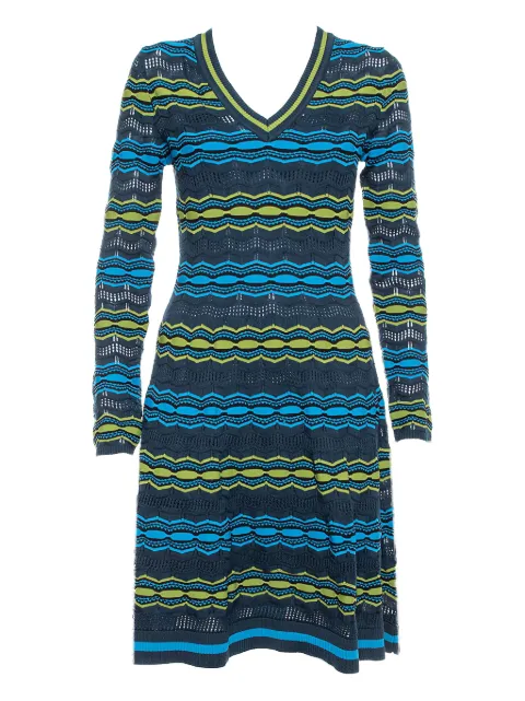 Missoni Pre-Owned 2023 wave-patterned dress Blue 381741