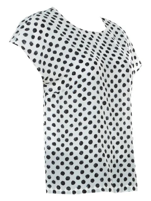 Dolce & Gabbana Pre-Owned polka-dot silk top White 220844