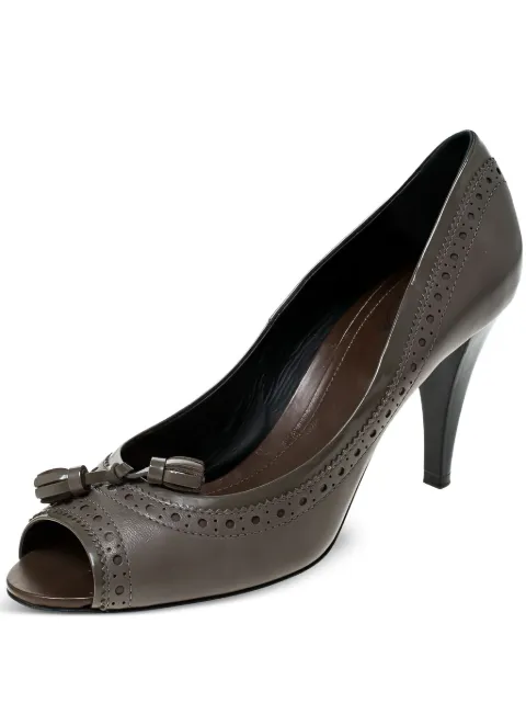 Tod's Vintage pre-owned 90mm tassel-detail pumps Grey 229860