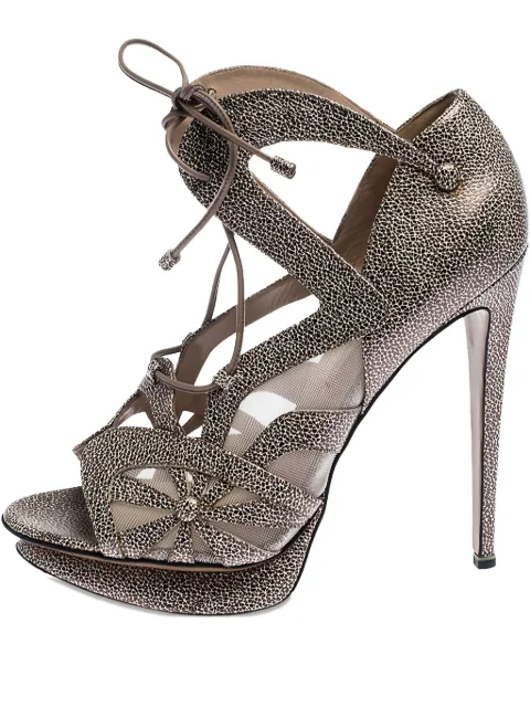 Nicholas Kirkwood leather platform sandals Black 238158