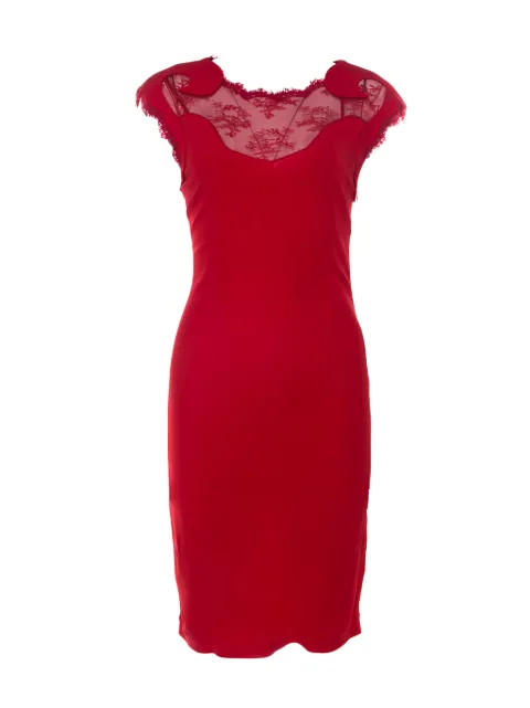 Roberto Cavalli Vintage lace-detail midi dress Red 237978