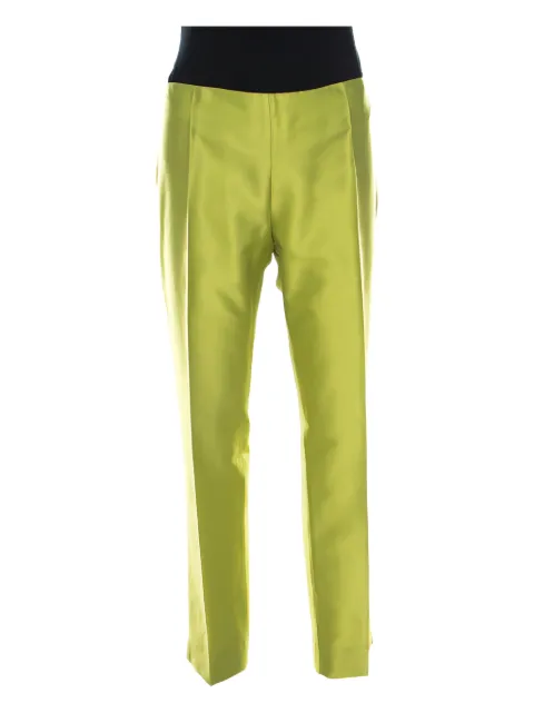 Moschino Pre-Owned contrasting-trim trousers Green 216870