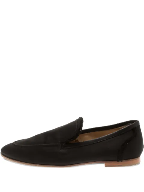 Giuseppe Zanotti Vintage raw-edge satin loafers Black 183184
