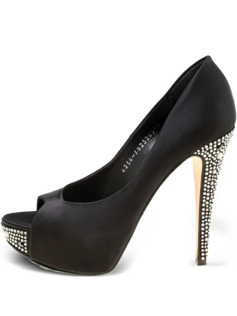 Gina 125mm crystal-embellished pumps Black 174820