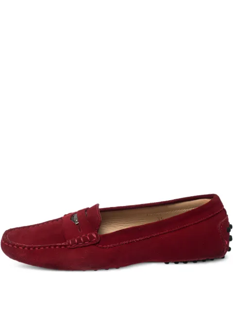 Tod's Vintage leather loafers Red 232312