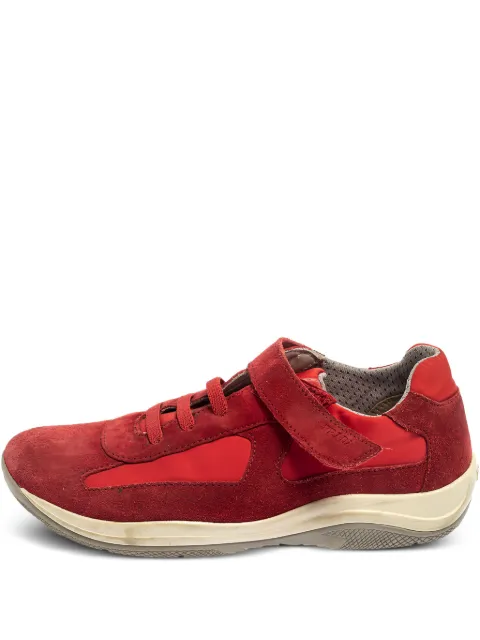 Prada Pre-Owned America's Cup Sneakers Red 376263