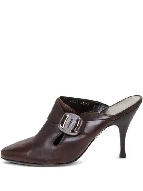Ferragamo Pre-Owned patent-leather mules Brown 296418
