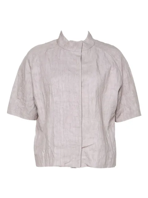 Marni Pre-Owned 2024 short-sleeves linen top Neutrals 241664